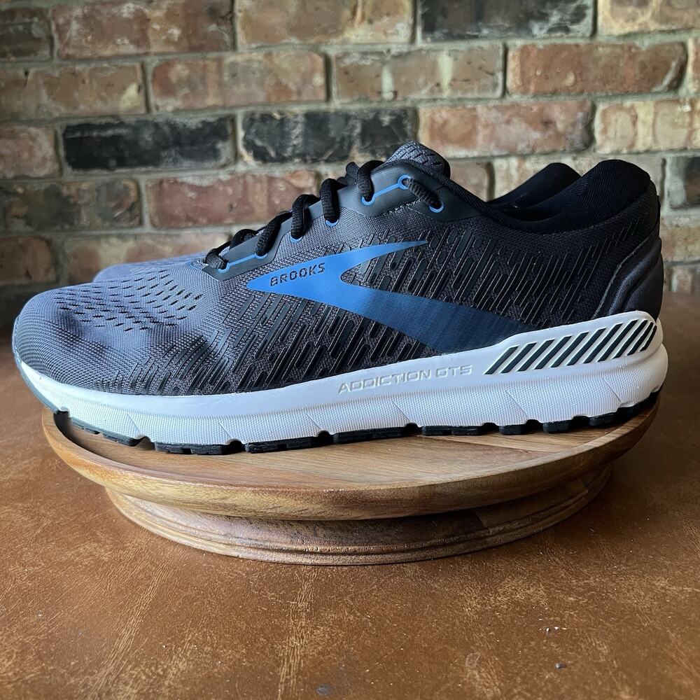 Brooks Addiction GTS 15 Supportive Men’s 15 2E Black Blue Running Shoes Sneakers